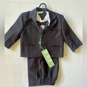 NWT Boys Suit Size 1 Peanut Butter Collection‎ Kids Set 5 Pc Black